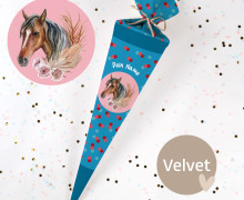 DIY-Nähset Schultüte - Horse Hallie - Velvet - zum selber Nähen