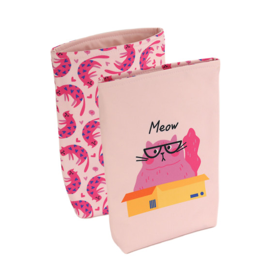 DIY-NÄHSET - Buchtasche - Meow Cats - Rosa - Softshell - abby and amy