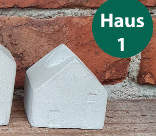 Silikon - Gießform - Kerzenhalter - für Stabkerzen - Kleine Häuser - Haus 1 - vielfältig nutzbar