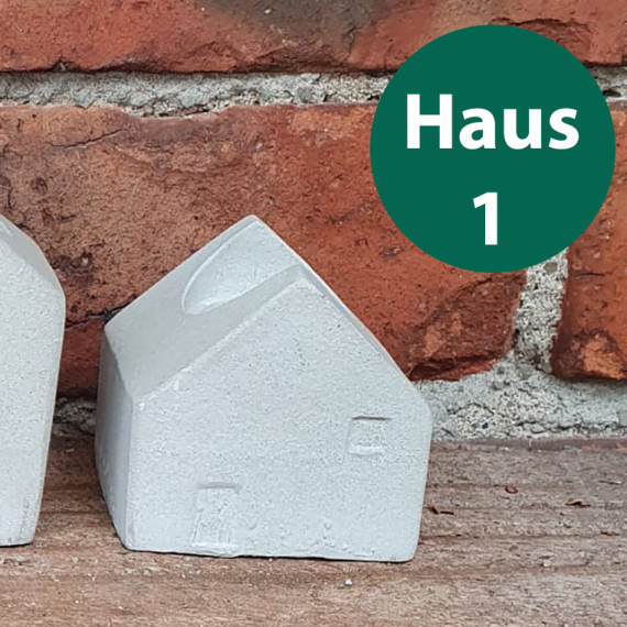 Silikon - Gießform - Kerzenhalter - für Stabkerzen - Kleine Häuser - Haus 1 - vielfältig nutzbar