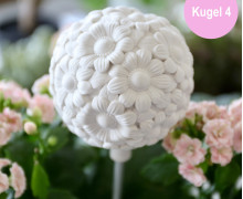 Silikon - Gießform - Blütenkugel - Dekokugel Blumenkugel - Gartenstecker - Kugel 4 - vielfältig nutzbar