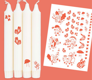 DIN A4 - Tattoofolie - Herbstmelodie - für Kerzen / Keramik