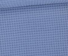 Waffel Piqué - Baumwolle - Taubenblau
