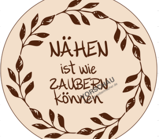 Personalisierbares Holzschild - Nähen ist wie zaubern