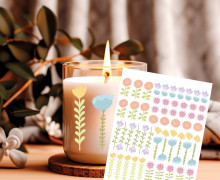 Rub-On Sticker - Große Blumen - KnilchArt Design - Tante Henni Rub-Ons - vielfältig nutzbar