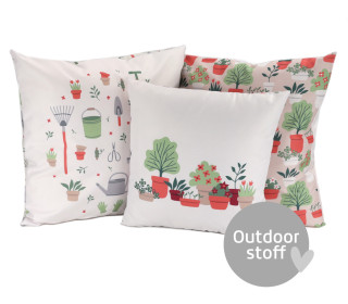 Kissenstoff - DIY - Kissen-Set - Mein kleiner Garten - Kathi Bondzio - Outdoorstoff - abby and amy