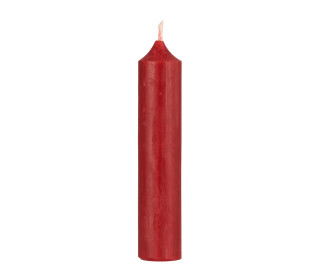 1 kleine Kerze - Kurze Stabkerze - Paraffin - 11cm - Ø 2,2cm - Rot