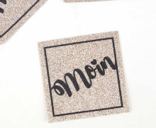 1 XXL GLITZERLABEL - Bronze - Moin