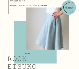 Rock ETSUKO - Gr. 32-50 / Digitale Nähanleitung inkl. Schnittmuster in A4 und A0