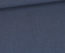 Viskose Leinen - Leinenstoff - Uni - Jeansblau
