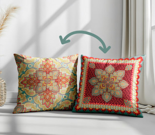 Genähtes Kissen inkl. Inlet - Paisley Dreams - Mandala - bienvenido colorido - Mein Hanseherz