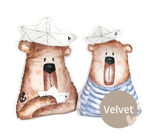 Kissenstoff - DIY - Kissen-Set - Küstenbande - Seebär - Velvet - Treeebird - abby and amy