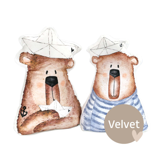Kissenstoff - DIY - Kissen-Set - Küstenbande - Seebär - Velvet - Treeebird - abby and amy - Formkissen-Set