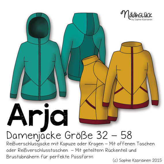Damenjacke, Sweatjacke Arja Gr. 32 - 58