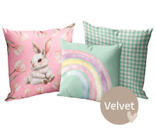 Kissenstoff - DIY - Kissen-Set - Lovely Bunnies - Velvet - abby and amy - Ostern