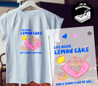 Onkel Bo's Bügelbilder - DIN A4 - Life Needs Lemon Cake - BIG