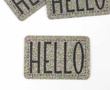 1 XXL GLITZERLABEL - Multicolor - HELLO