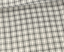 Musselin - Muslin - Double Gauze - Kariert - Schnuffeltuch - Windeltuch - Warmweiß/Dunkelgrau