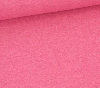 Sommersweat Greta - French Terry - Uni - 250g - Erdbeerrot Meliert