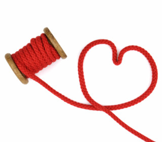 1m Kordel - Baumwolle - Rope Bowl - Uni - 8mm - Rot