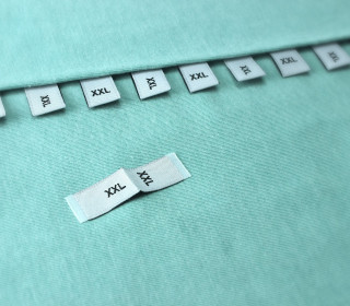 10 Größenlabel - Größenetiketten - XXL - Weiß (Mengeneinheit: 10piece).