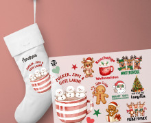 Onkel Bo's Bügelbilder - DIN A4 - Weihnachtliche Schriftzüge - Süße Grüße