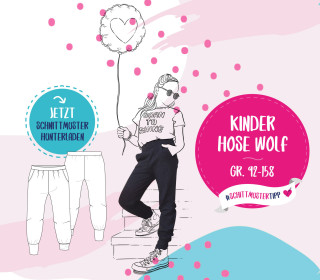 Ebook Wolf - Hose - Jogginghose - mit Bündchen Gr.92-158