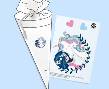 Onkel Bo's Bügelbilder - DIN A5 - Magic Hair Unicorn