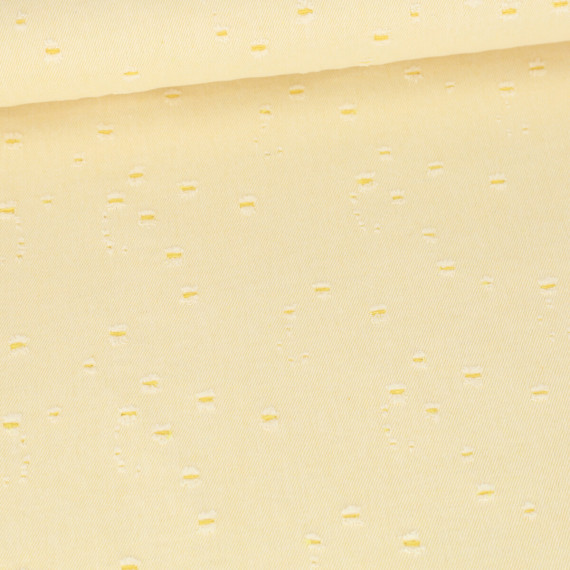 Jeans - Jeansstoff - Qjutie & the Qjutest - kleine Löcher - Hellgelb