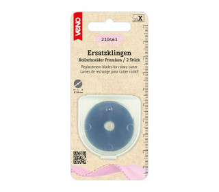 2 Ersatzklingen - für Rollschneider Premium - 28mm - veno