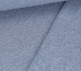 Jersey Frottiert - Frottee Jersey - Viskose Mischgewebe - Uni - Hellblau Meliert