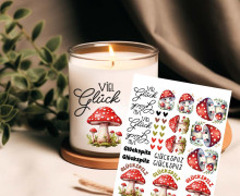 Rub-On Sticker - Fliegenpilz - Glück - Tante Henni Rub-Ons - vielfältig nutzbar