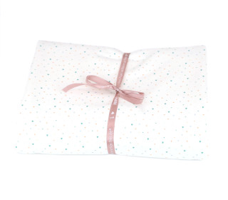 1,45m Zuschnitt - Sommersweat - Lama Fiesta - Kombistoff - Konfetti - Weiß - Bio Qualität