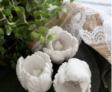 Silikon - Gießform - Kleine Tulpenblüte - geöffnet - vielfältig nutzbar
