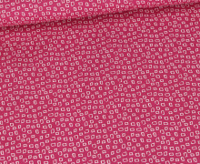 Baumwolle - Webware - Popeline - bedruckt - Abstrakte Mini Formen - Beere