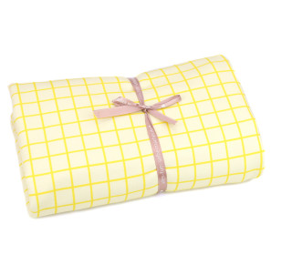 1,5m Zuschnitt - Bio-Sommersweat - French Terry - Grids - Beetles & Bugs - Ecru/Gelb - Hamburger Liebe