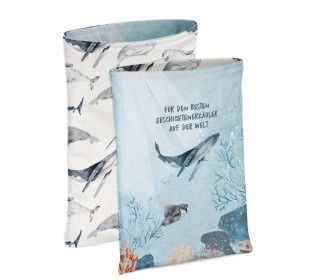 DIY-NÄHSET - Buchtasche - Papa - bester Geschichtenerzähler - Softshell - abby and amy