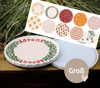 Outdoorstoff - Weihnachtswunder - Inlays für Silikon - Dekoteller - Tablett - Groß - Lausemia Design Studio - abby and amy