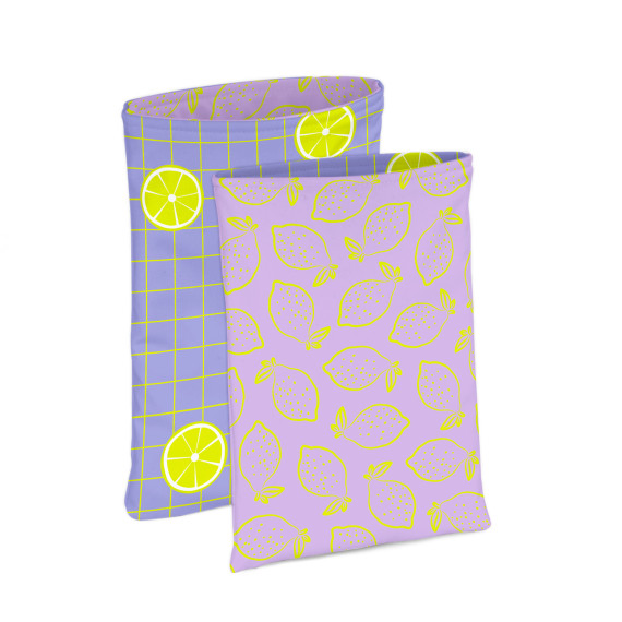 DIY-NÄHSET - Buchtasche - Neon Summer - Lemon - Softshell - studio.mARTinchen - abby and amy