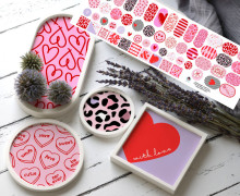 Outdoorstoff - Sweet Love - Inlays für Silikon - Probierset - studio.mARTinchen - abby and amy