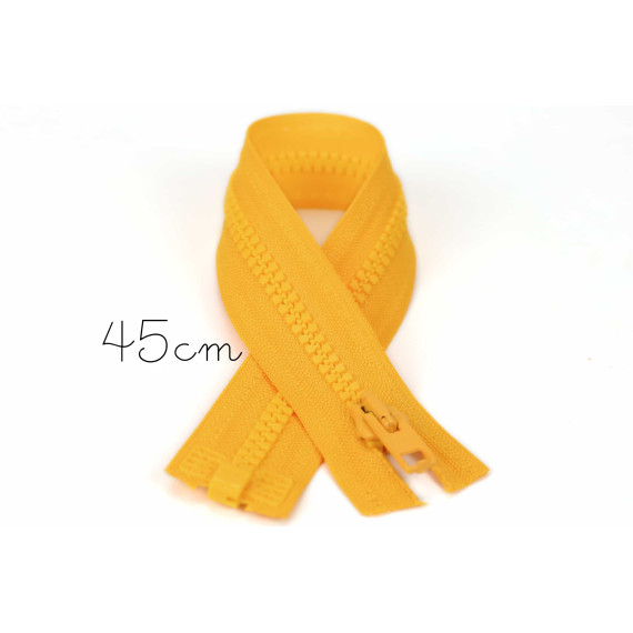 1x45cm Reißverschluss - Teilbar - Hochwertig - Opti - Gelb (0645)