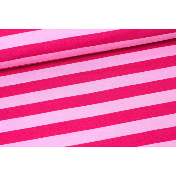 Rosa Stoff Lila Pink Gestreift Stoff Baumwolle Jersey Mit Bunten