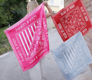 DIY-Nähset Tücher - Konfigurator - Paisleymuster - personalisiert