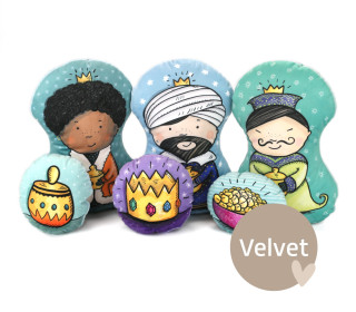 Kissenstoff - DIY - Krippe - Heilige Drei Könige - Weihnachten - formenfroh - Velvet - abby and amy  - Formkissen-Set