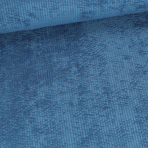 Cord - Breitcord - Weich - 230g - Uni - Jeansblau