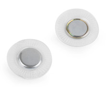 1 Paar Magnet-Verschluss - Rund - Kunststoff - 15mm - Transparent