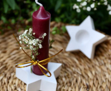 Silikon - Gießform - Mini Kerzenhalter - Stern - Klassisch - für Stabkerzen - vielfältig nutzbar