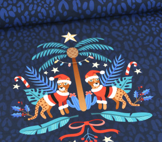 Canvas - DIY-Nähset - Leo Paneel - Wild XMas 2025 - Stahlblau - Hamburger Liebe