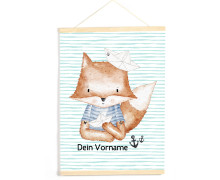 DIY-Stoffposter - Küstenbande - Ankerfuchs - Treeebird