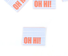 1 XXL Label - OH HI! - Weiß - Anlukaa